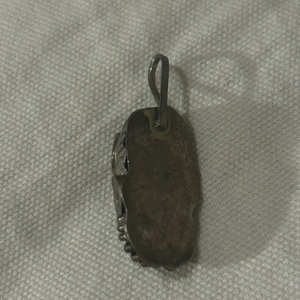 Native American Sterling Silver Black Onyx Pendant “Max. C” Calladitto Navajo - Picture 2 of 4